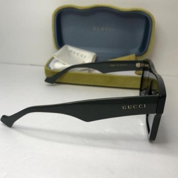 BRAND NEW GUCCI GG0962S 009 Black/Green/Grey Unisex Sunglasses - Picture 5 of 10